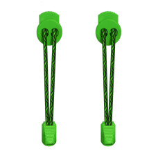 Lacci elastici nero e verde con blocco