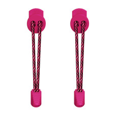 Lacci elastici nero e rosa shocking con blocco