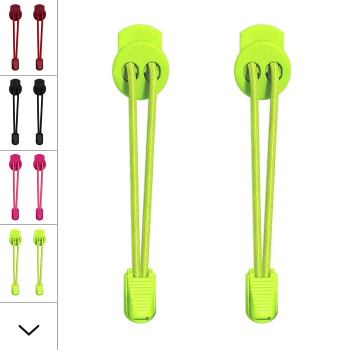 Lacci elastici giallo fluo con blocco