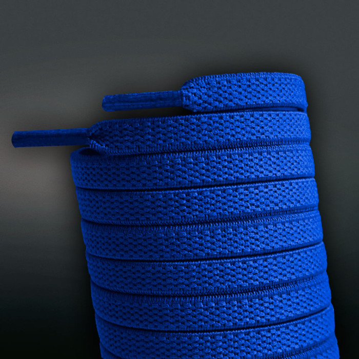 Lacci elastici piatti blu (no tie)