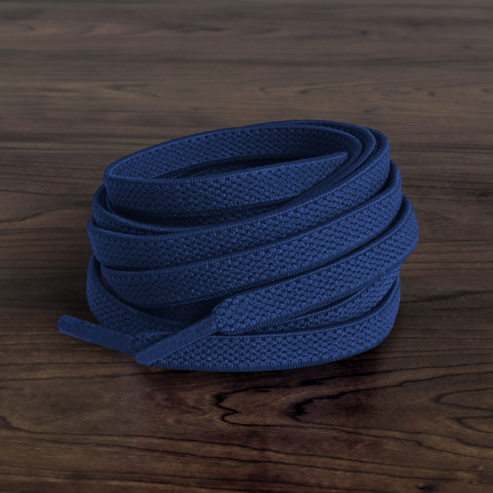 Lacci elastici piatti blu navy (No Tie)