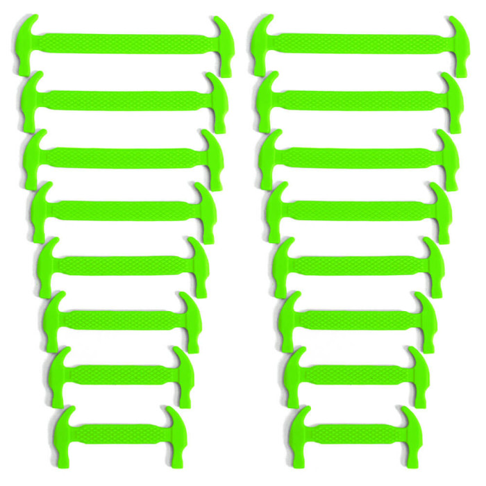 Lacci elastici in silicone verde fluo
